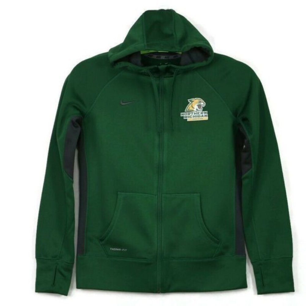 Nike Northern Michigan Soccer Hoodie Sweatshirt Jacket Zip M Medium‎